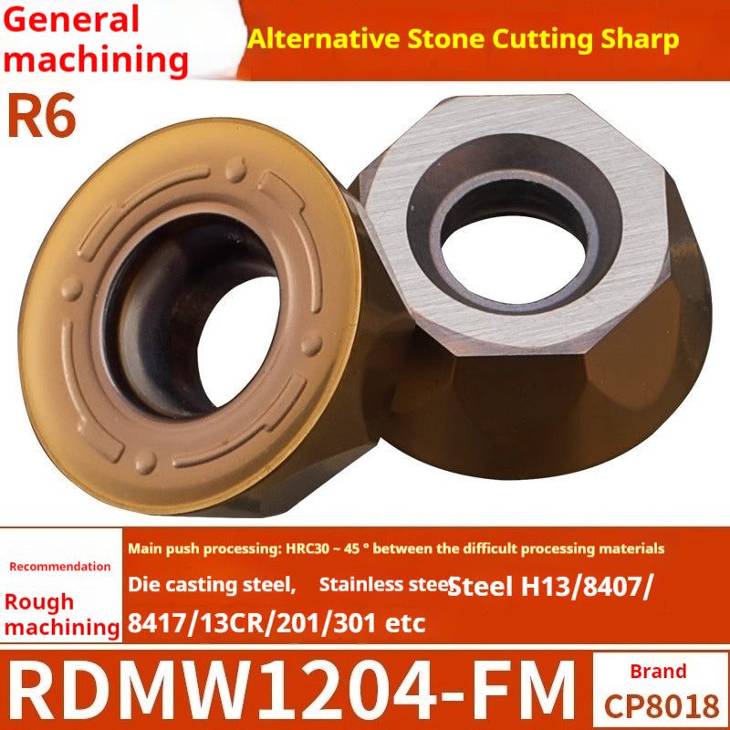 2036-CNC milling inserts, RPMW carbide R5 machining center, R4 milling machine, R6 milling inserts, RPMT round cutter cutters Shandong Denso Pricision Tools Co.,Ltd.